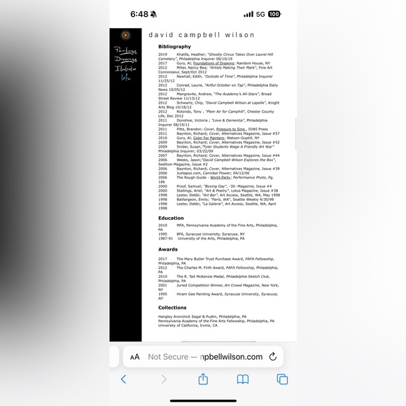 David Campbell Wilson | Selected Paintings 2003 - 2006 | art exhibition booklet - Picture 10 of 11